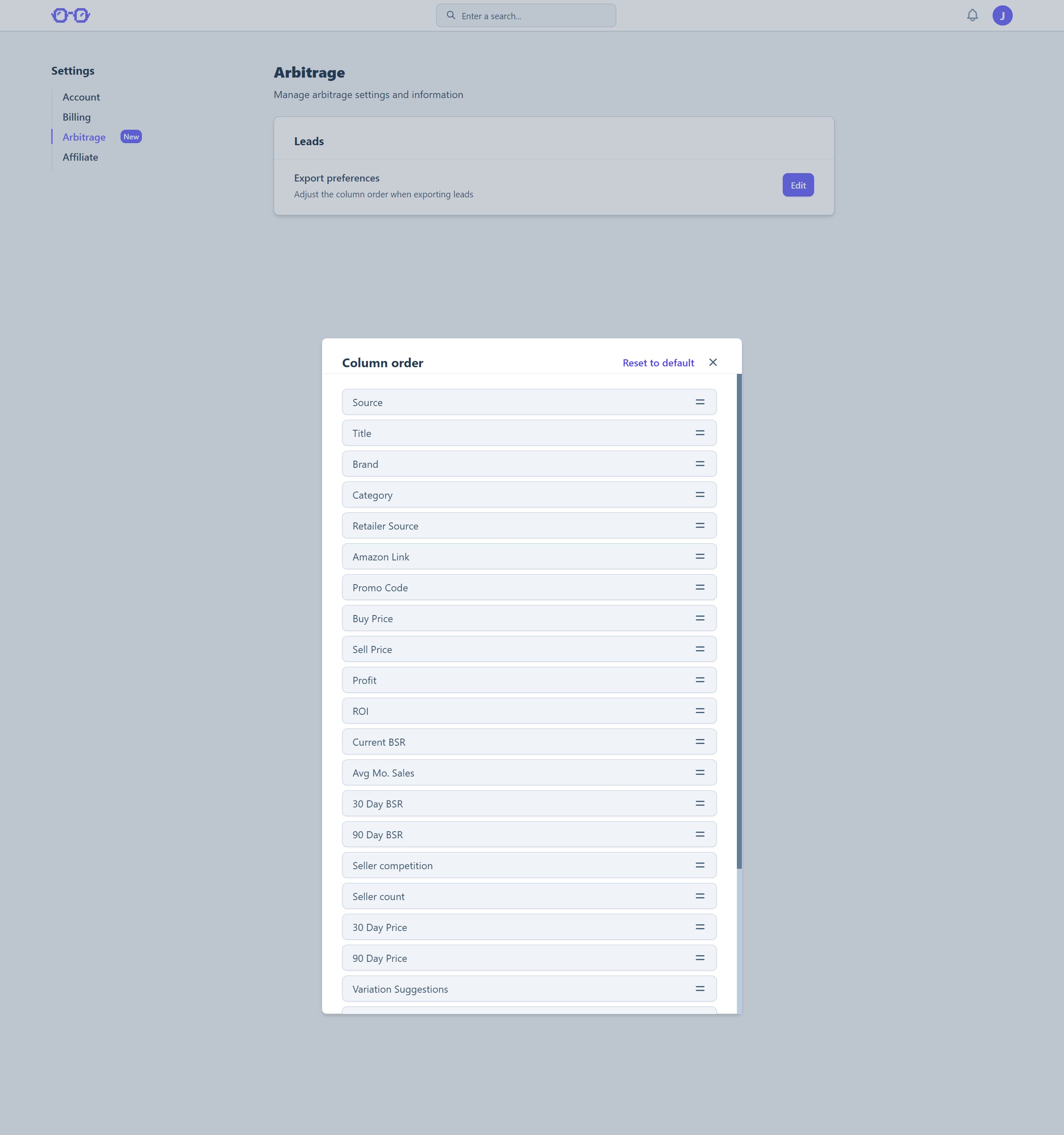 The arbitrage page