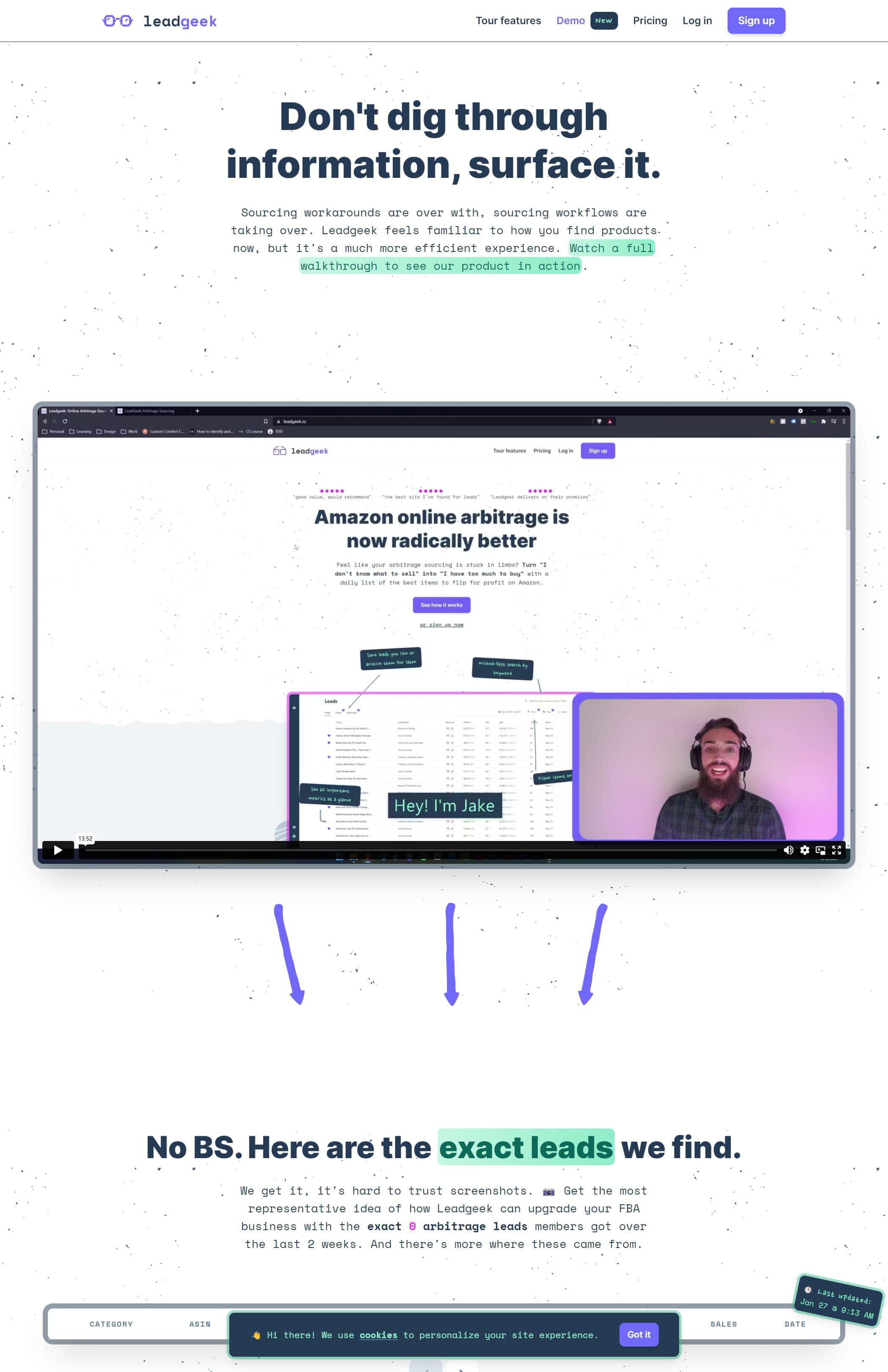 The demo page